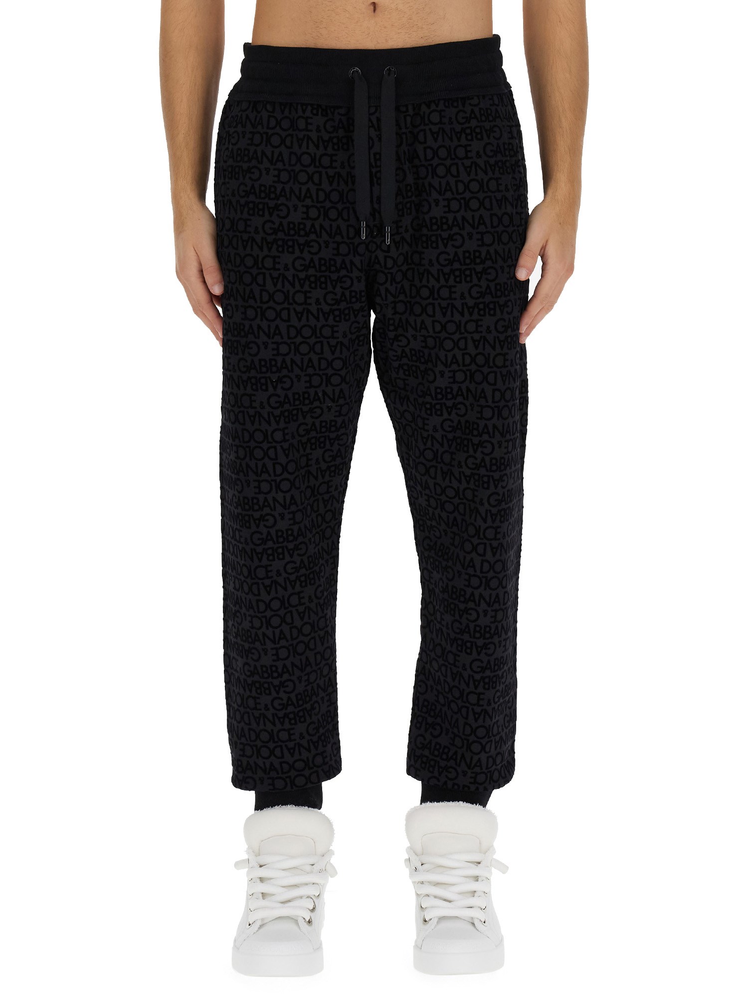 Jogging pants with logo - dolce & gabbana - Modalova
