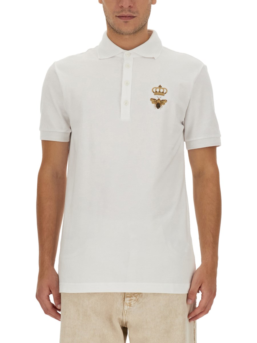 Dior Grey White Bee Embroidery Polo T-Shirt S Dior