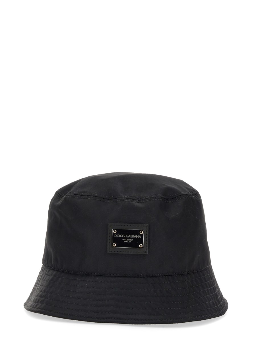 Msgm Kids Kids Black Logo Bucket Hat