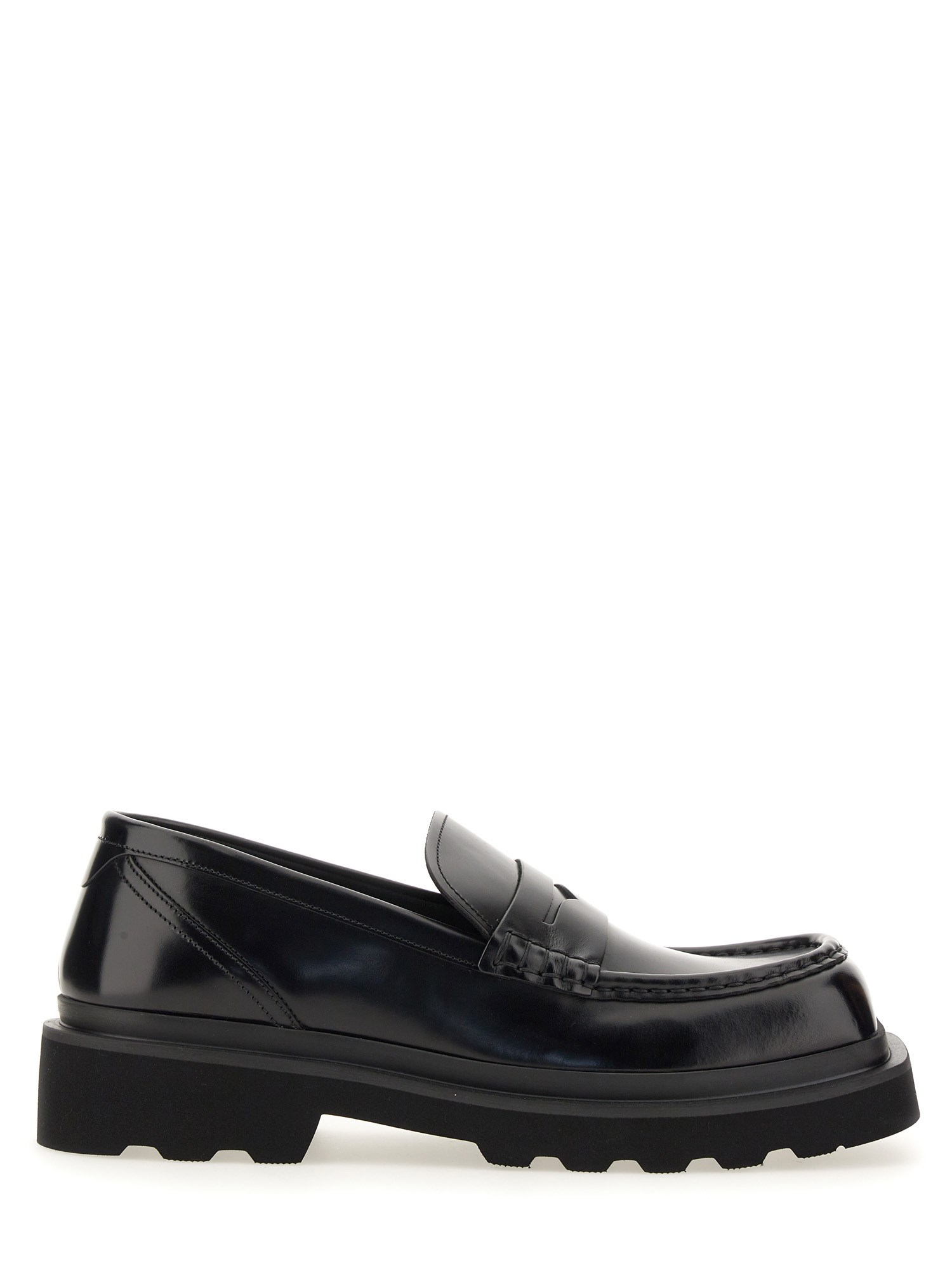 Shop Dolce & Gabbana Leather Loafer In Black