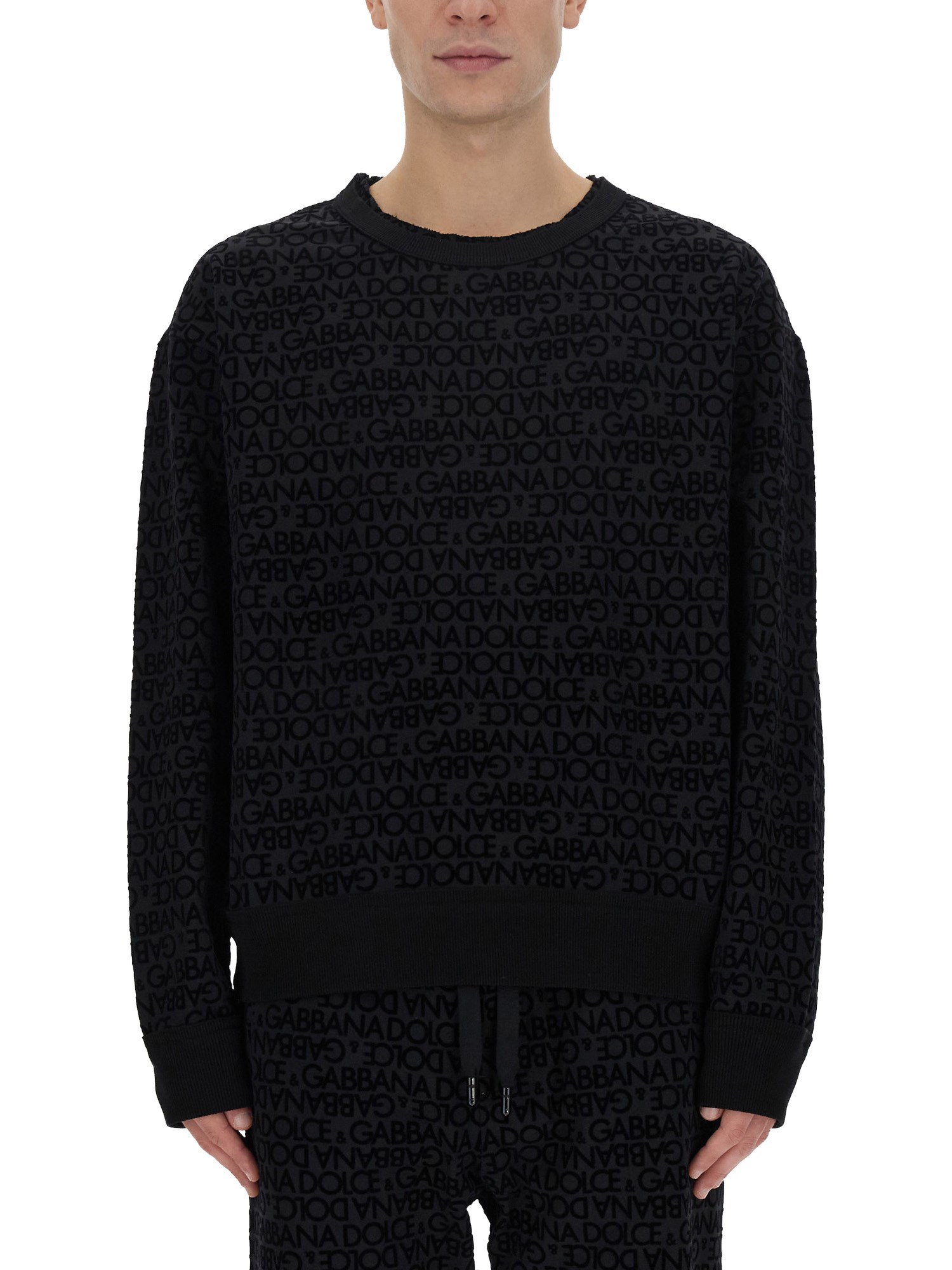 Dolce & Gabbana Sweatshirt With Logo In Black