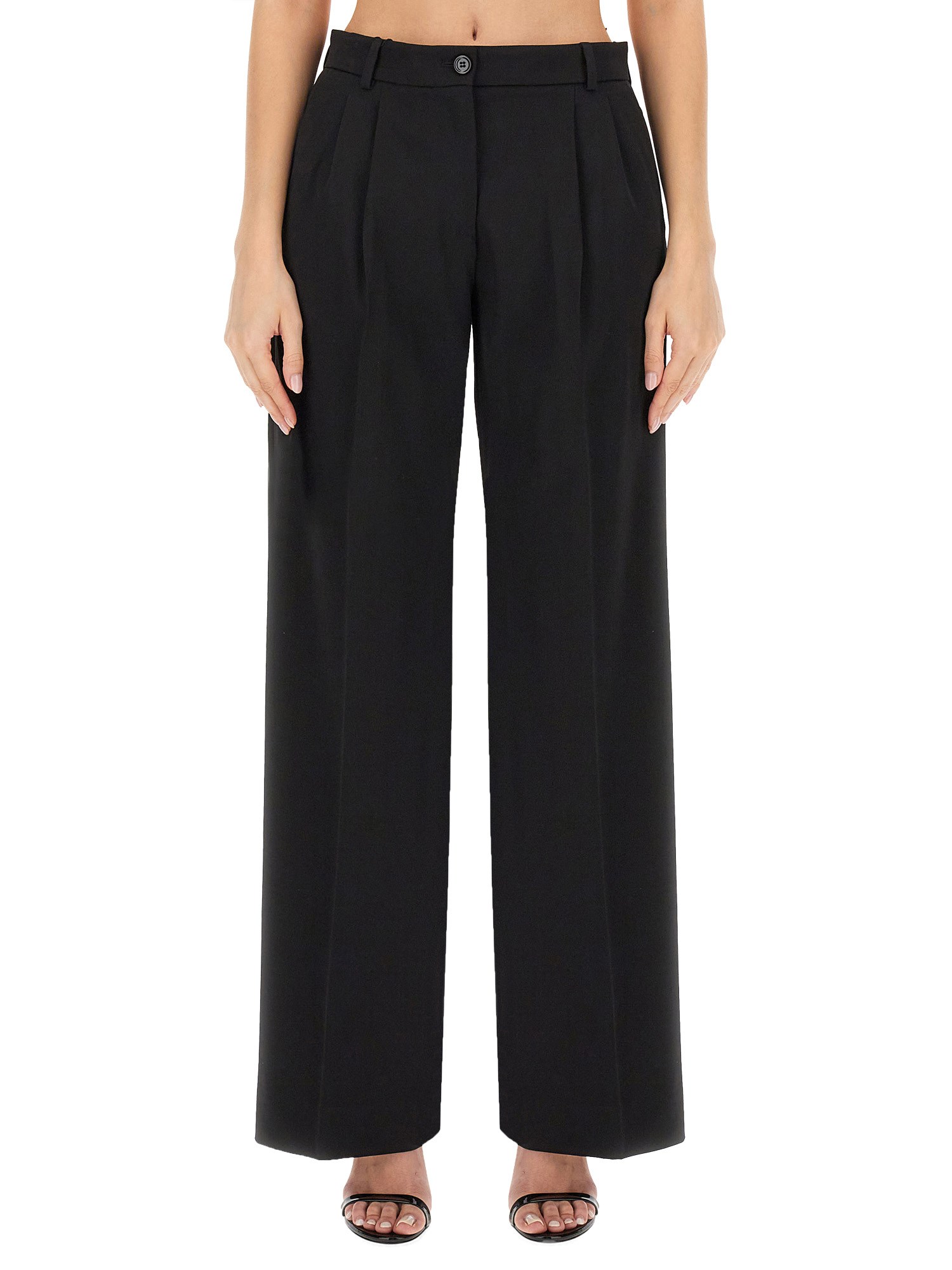 Shop Dolce & Gabbana Flare Pant In Black