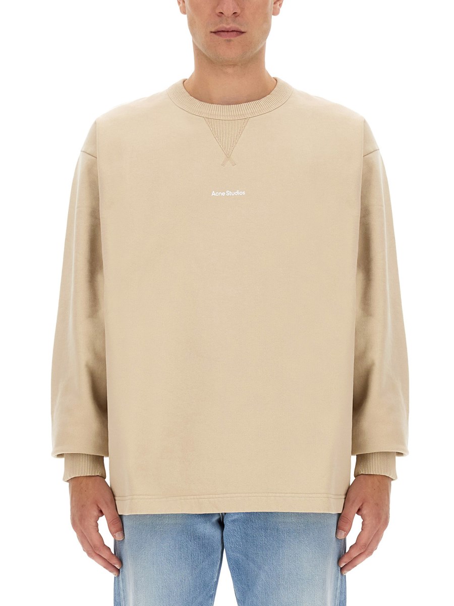 ACNE STUDIOS FELPA CON LOGO IN COTONE