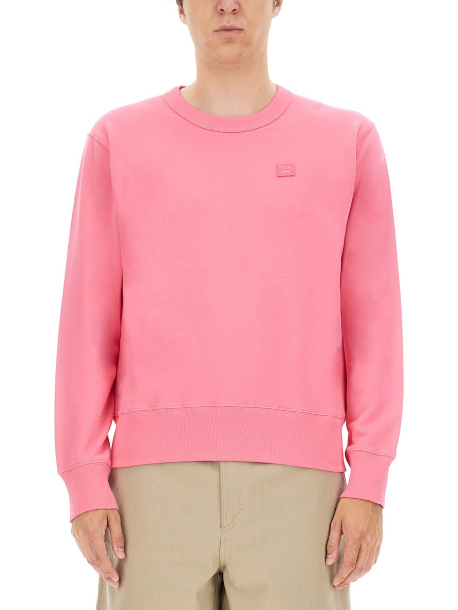 ACNE STUDIOS FELPA FACE IN COTONE