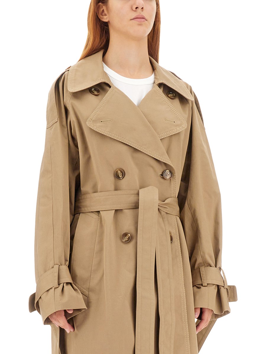 ACNE STUDIOS DOUBLE BREASTED COTTON TWILL TRENCH COAT Eleonora Bonucci