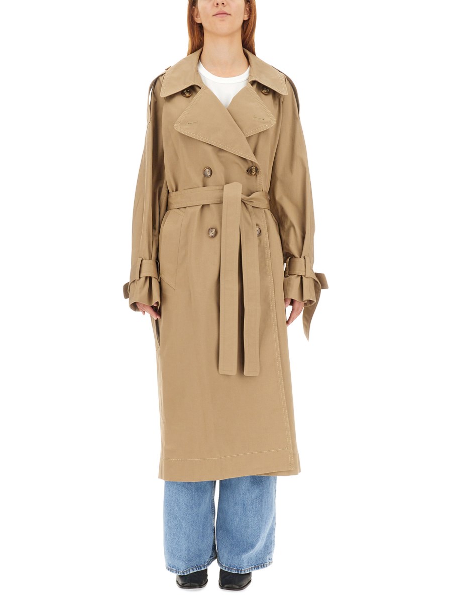 ACNE STUDIOS TRENCH DOPPIOPETTO IN TWILL DI COTONE