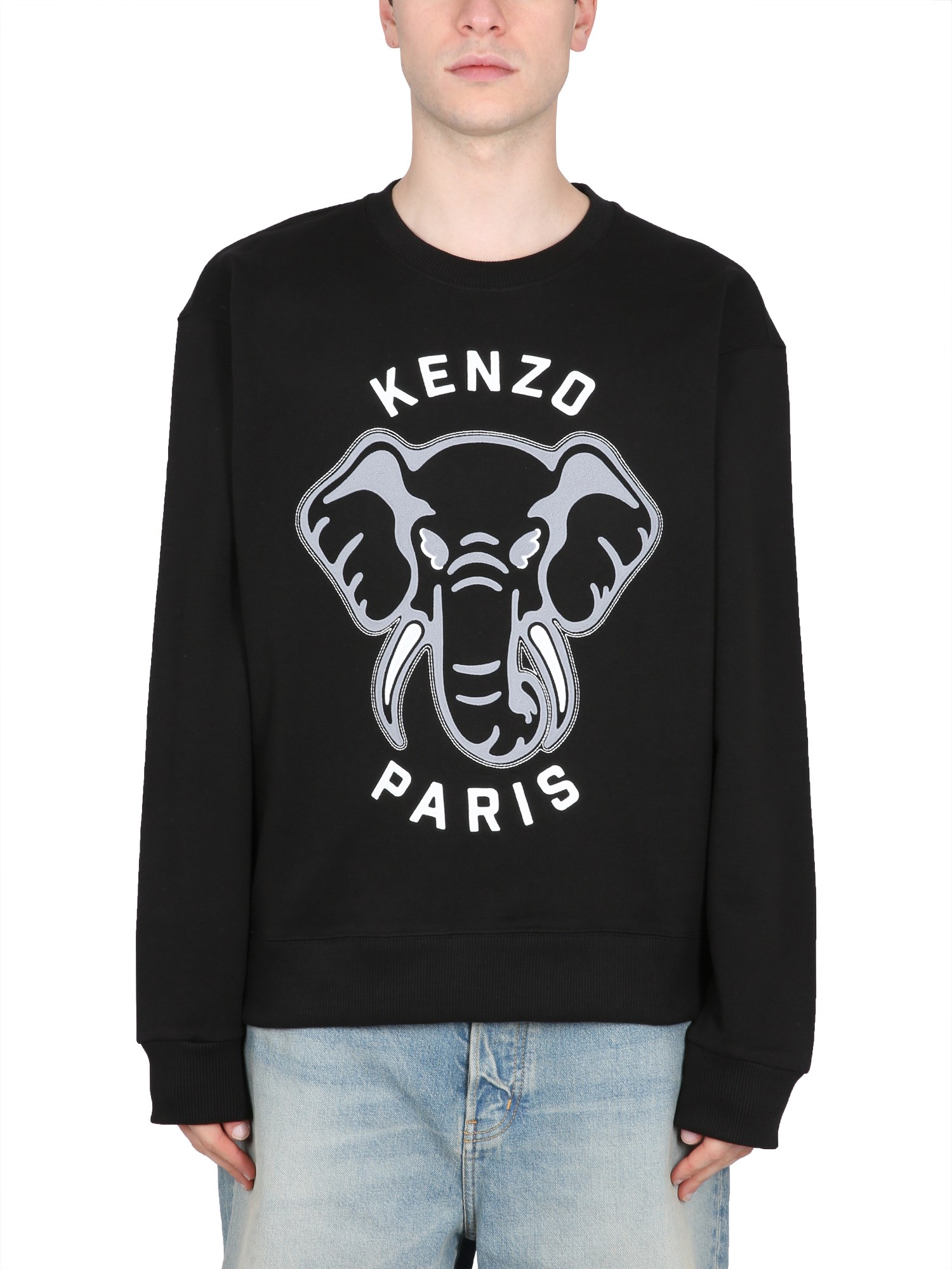 Shop Kenzo Sweatshirt With Logo In Black