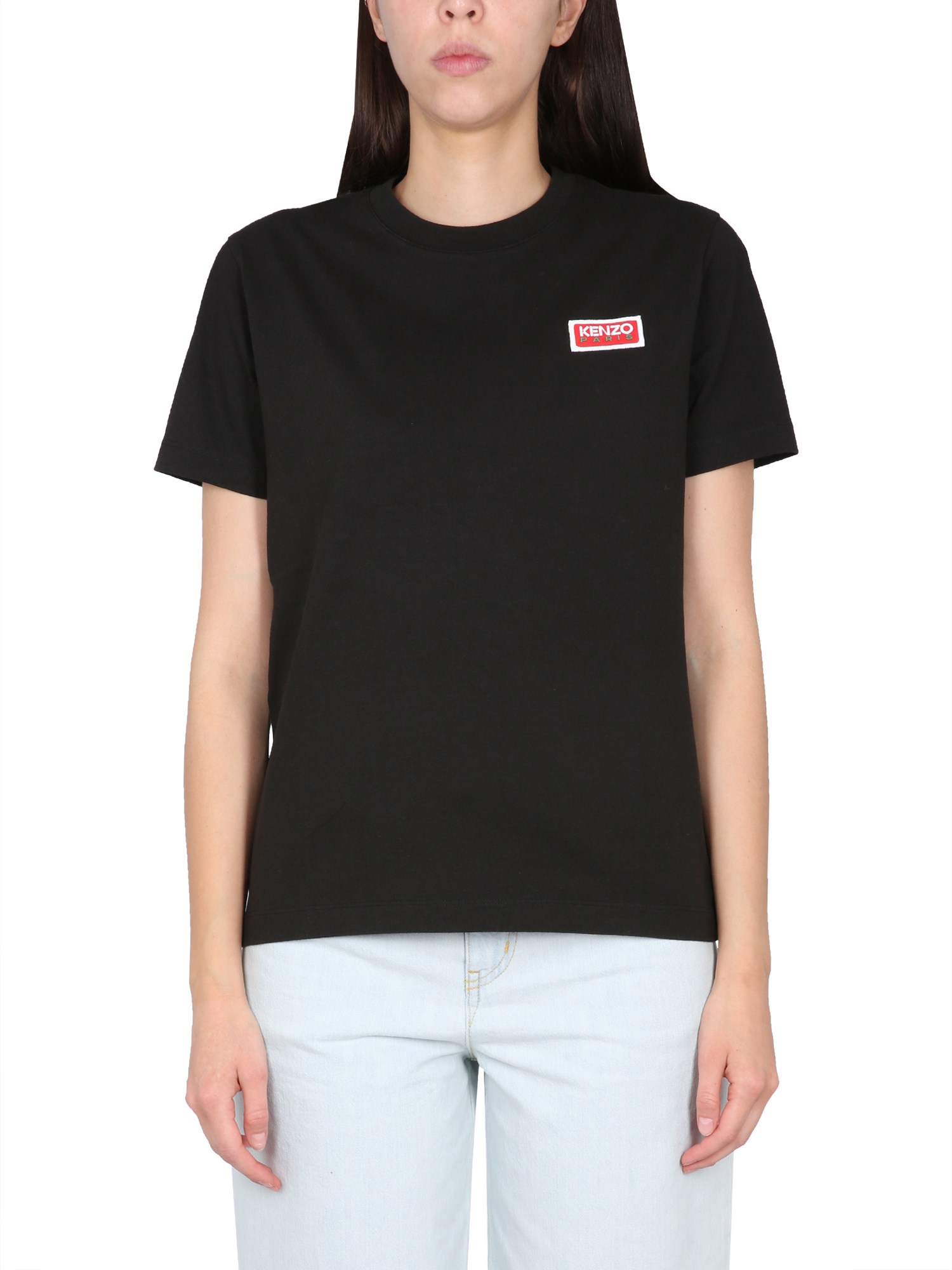 Kenzo Boke Flower Crest Logo T-shirt In Black