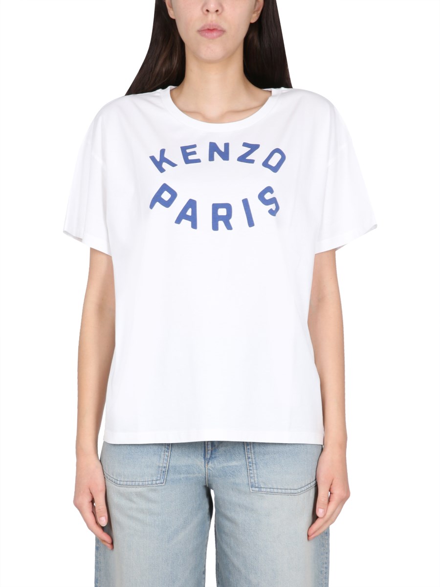 KENZO T-SHIRT IN JERSEY DI COTONE CON LOGO