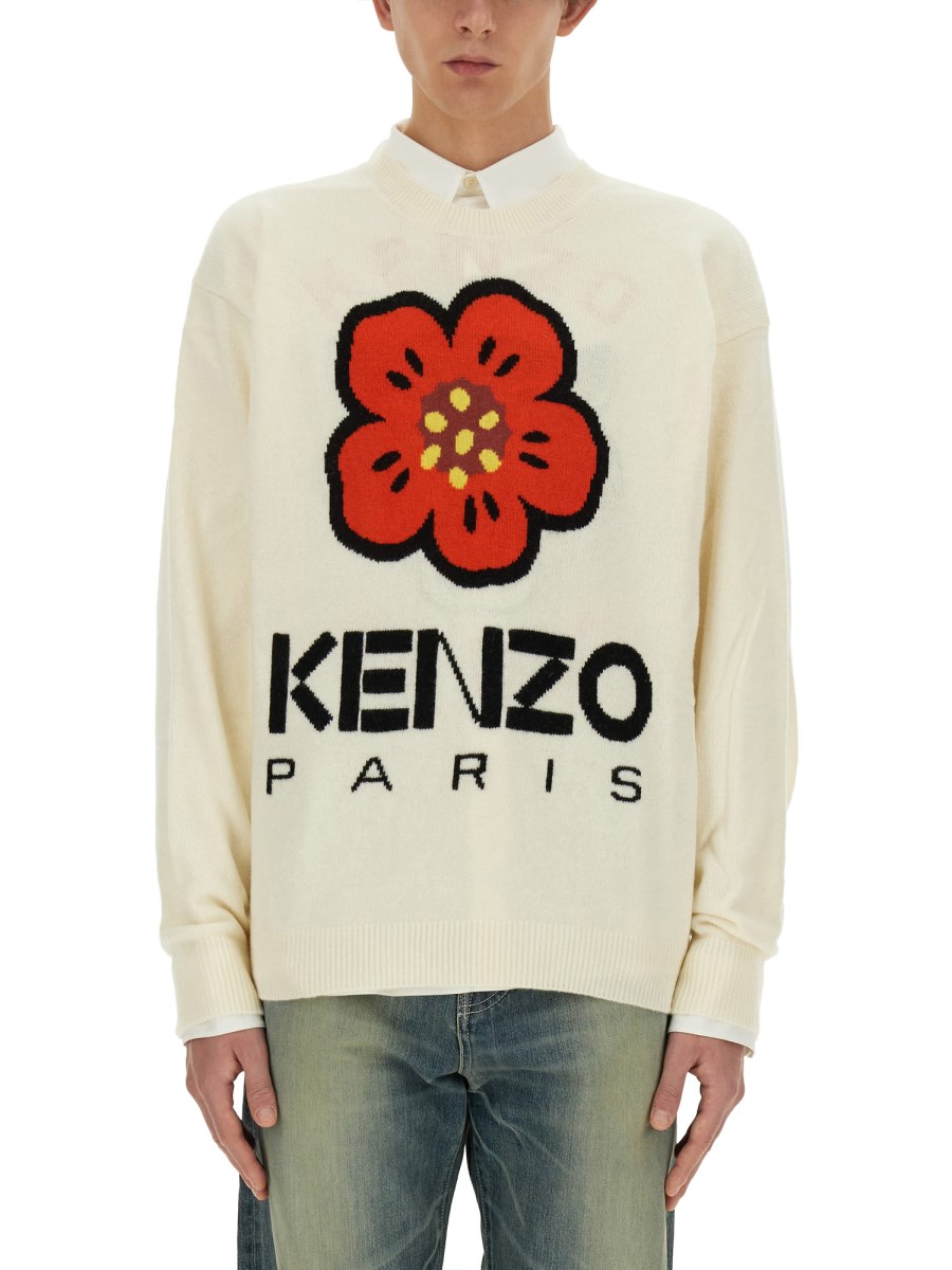 KENZO WOOL SWEATER WITH BOKE FLOWER EMBROIDERY Eleonora Bonucci