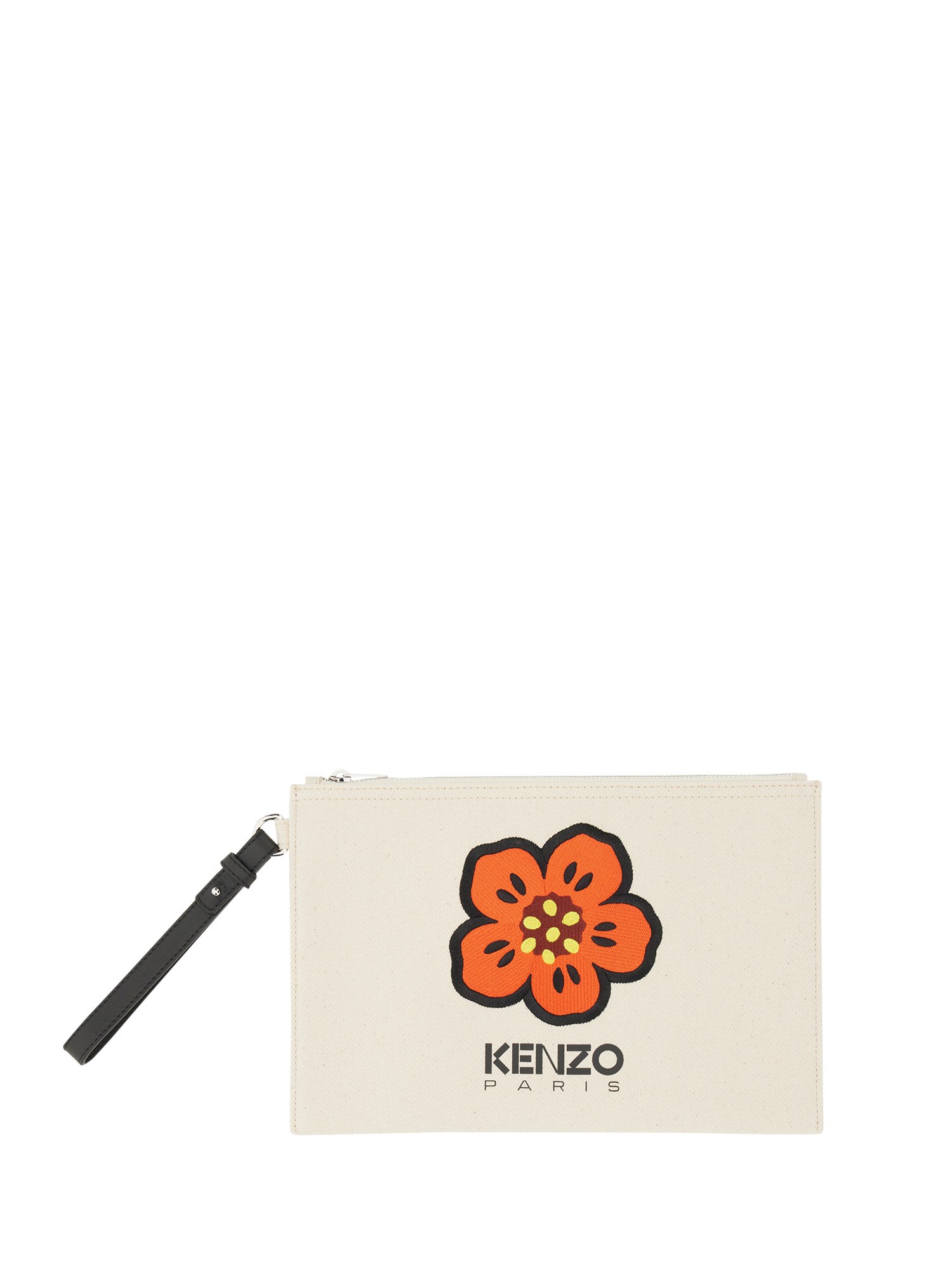 Shop Kenzo Large Pochette In Powder