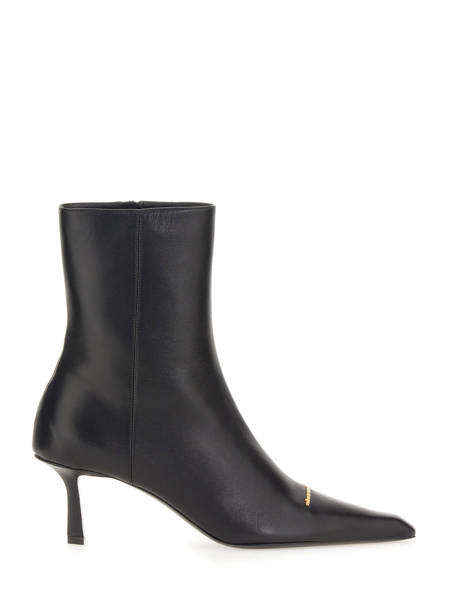 Shop Alexander Wang Boot With Logo In Black