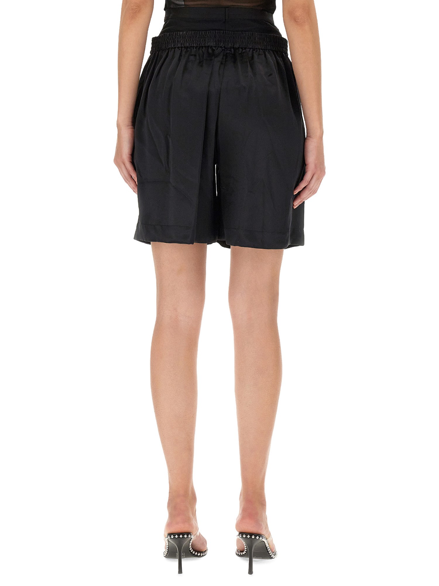 Alexander Wang Layered Boxer Shorts In Black