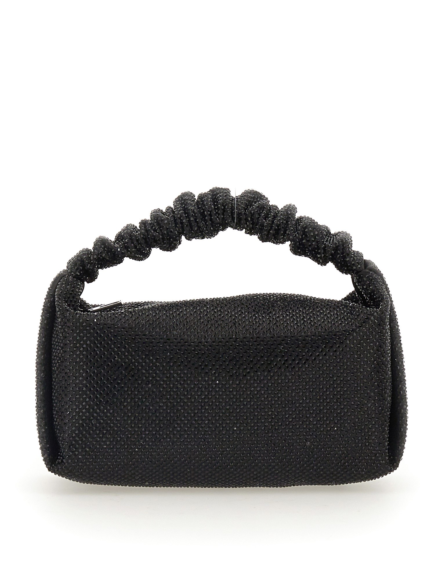 Alexander Wang Tasche Baguette Scrunchie Mini Aus Satin Schwarz In Black