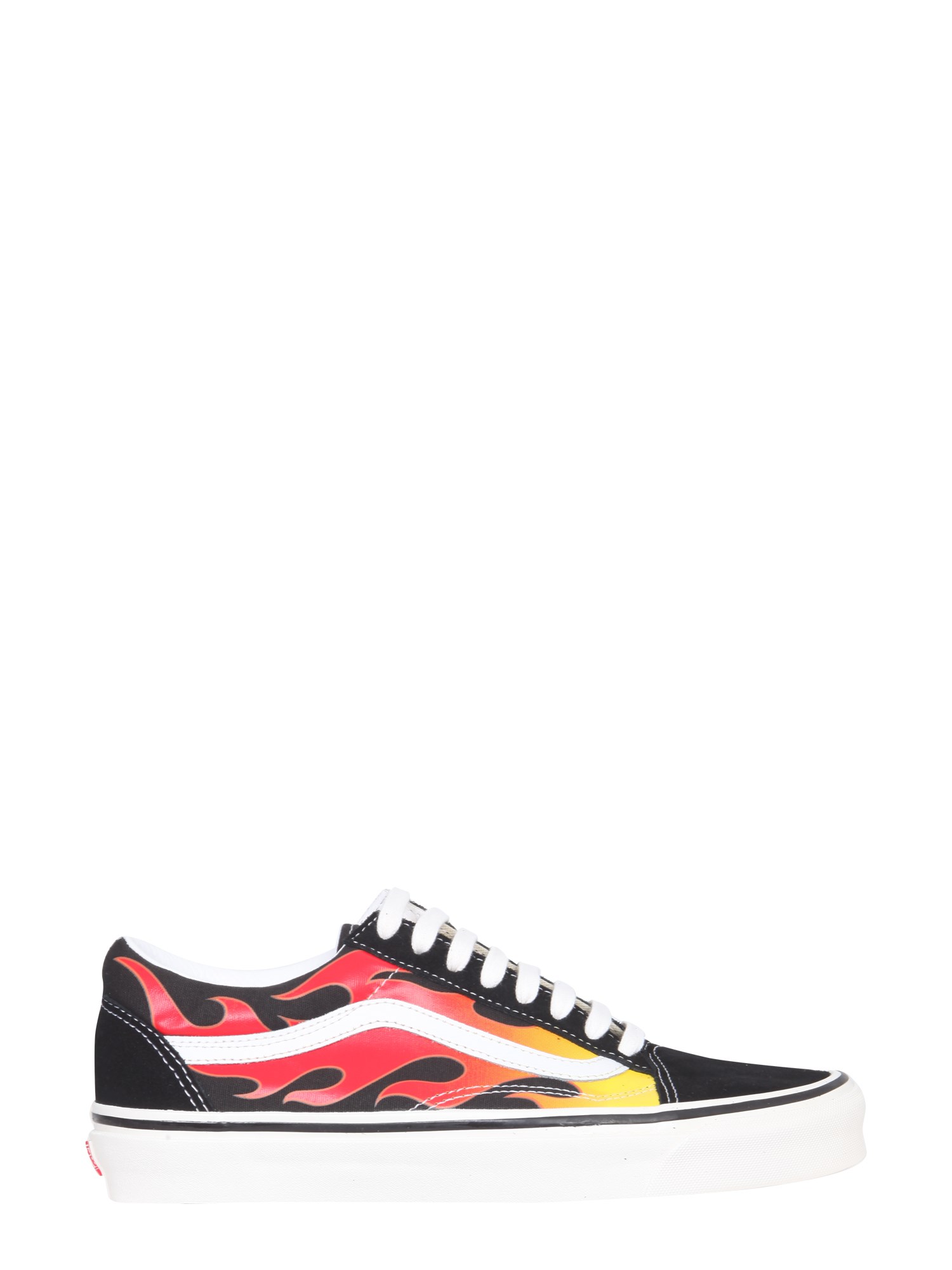 Vans Black And Red Canvas Old Skool Dx Sneakers In Multicolour