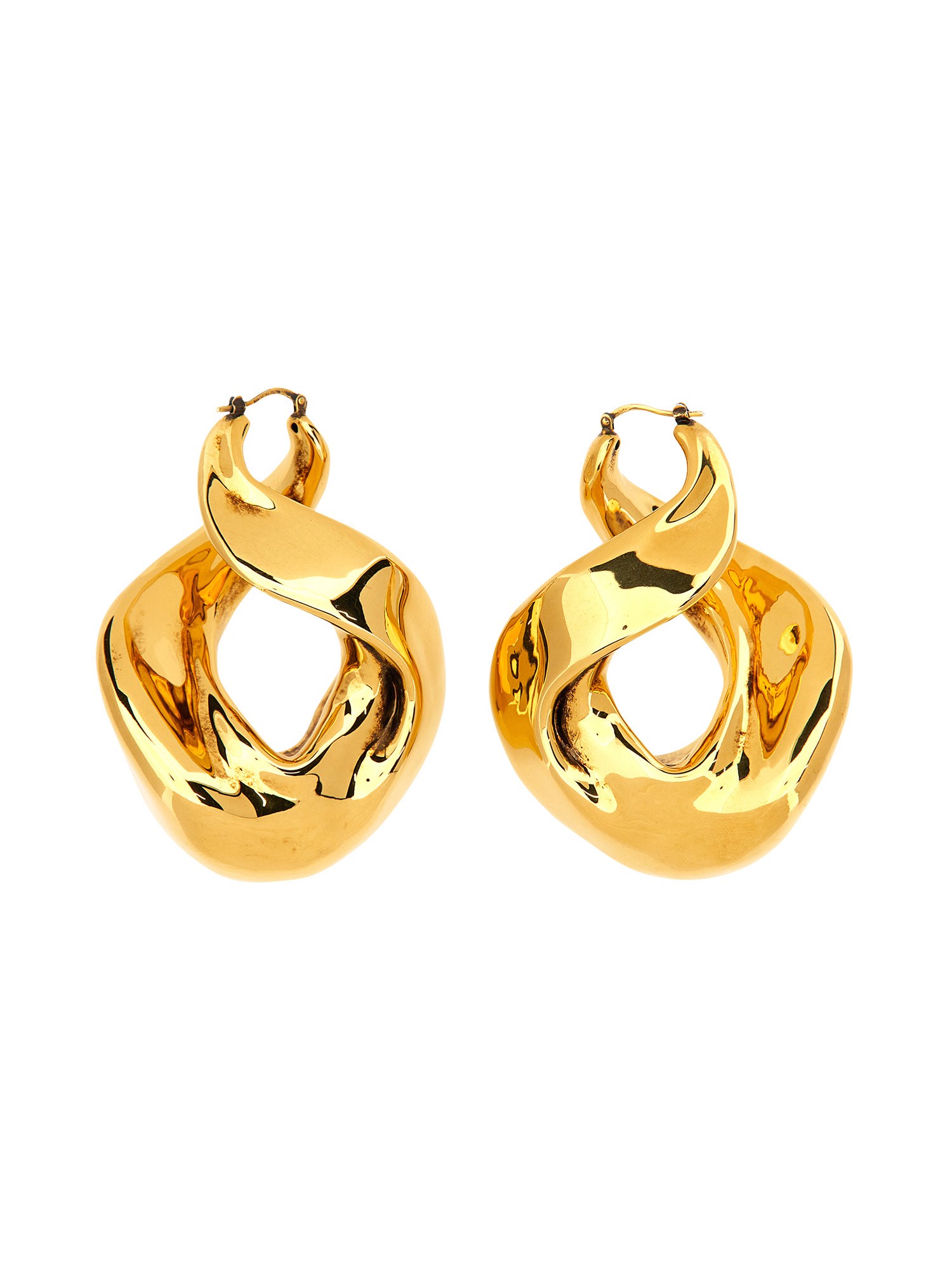 Shop Alexander Mcqueen Twisted Earrings In Gold