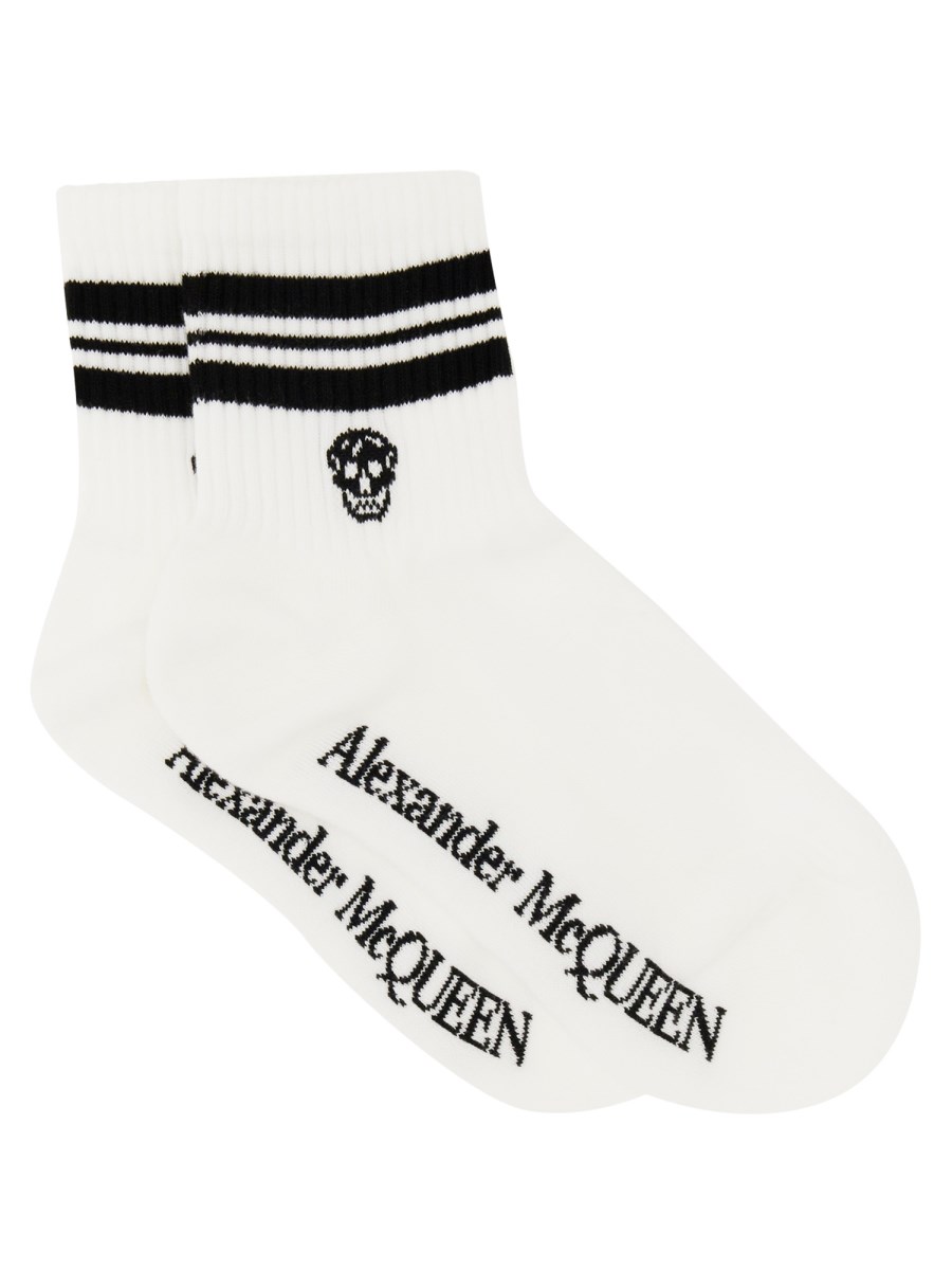 ALEXANDER McQUEEN CALZINO IN COTONE CON LOGO