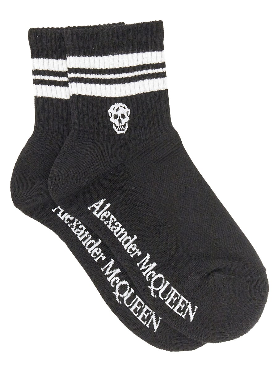 ALEXANDER McQUEEN CALZINO IN COTONE CON LOGO