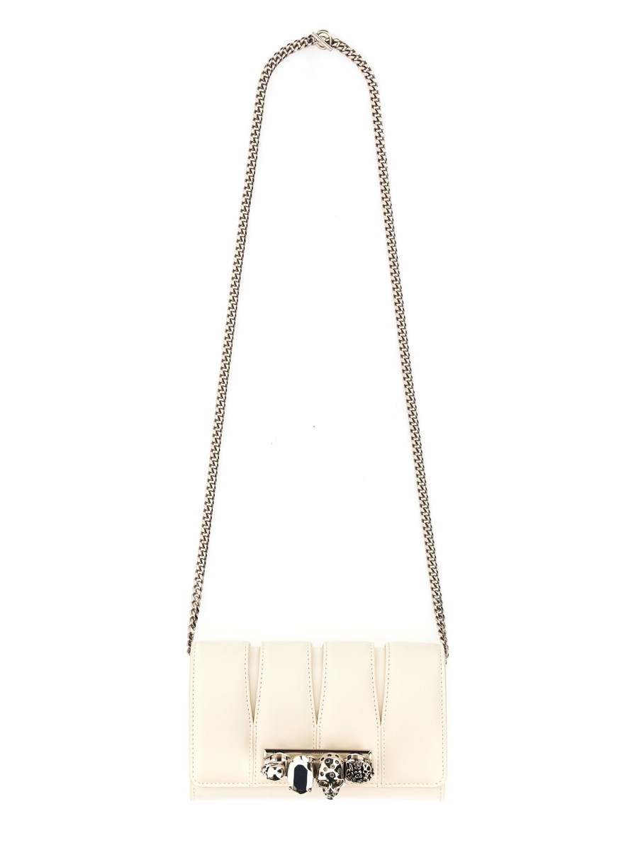 ALEXANDER McQUEEN BORSA CLUTCH THE SLASH IN PELLE