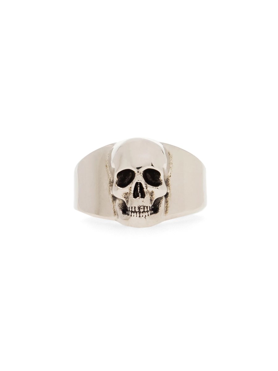 Brass on sale skull ring