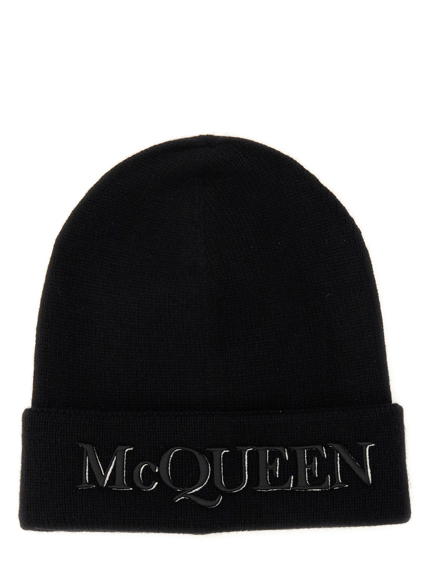 Shop Alexander Mcqueen Hat With Logo In Black