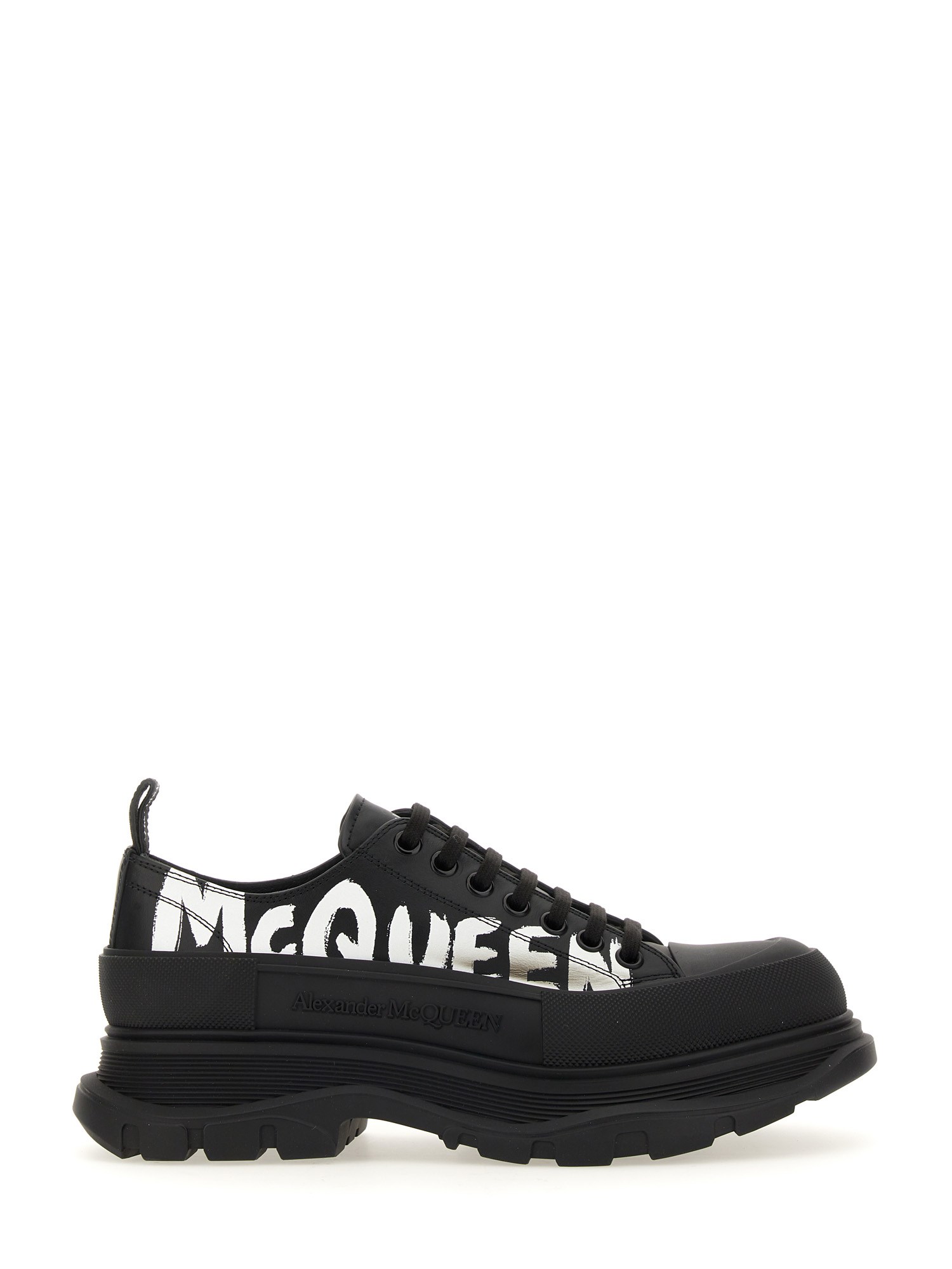 Shop Alexander Mcqueen Tread Slick Lace-up Shoe In Black