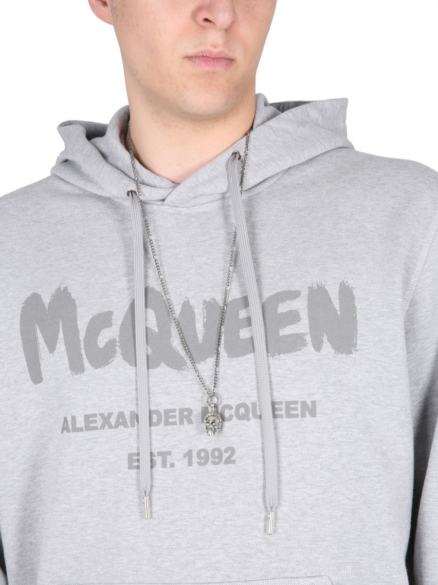 Alexander mcqueen hoodie on sale grey