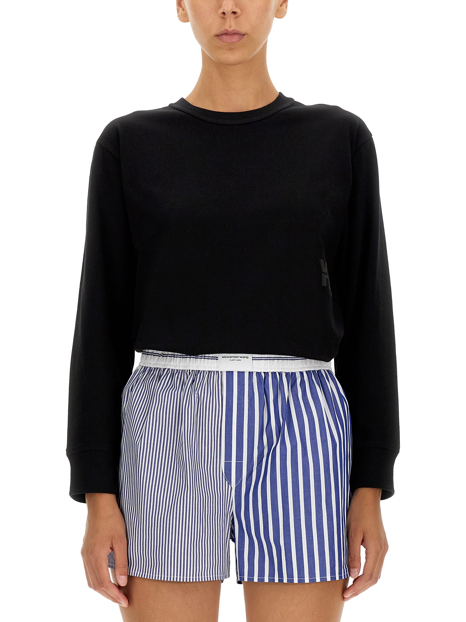 Alexander Wang T Alexanderwang. T Embossed Logo T-shirt In Black