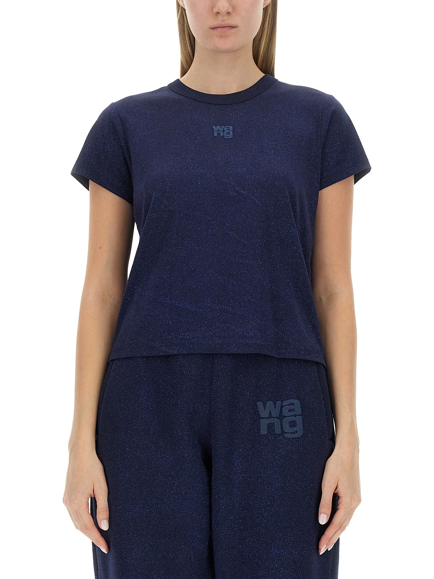 Alexander Wang T T-shirt With Logo In Blue