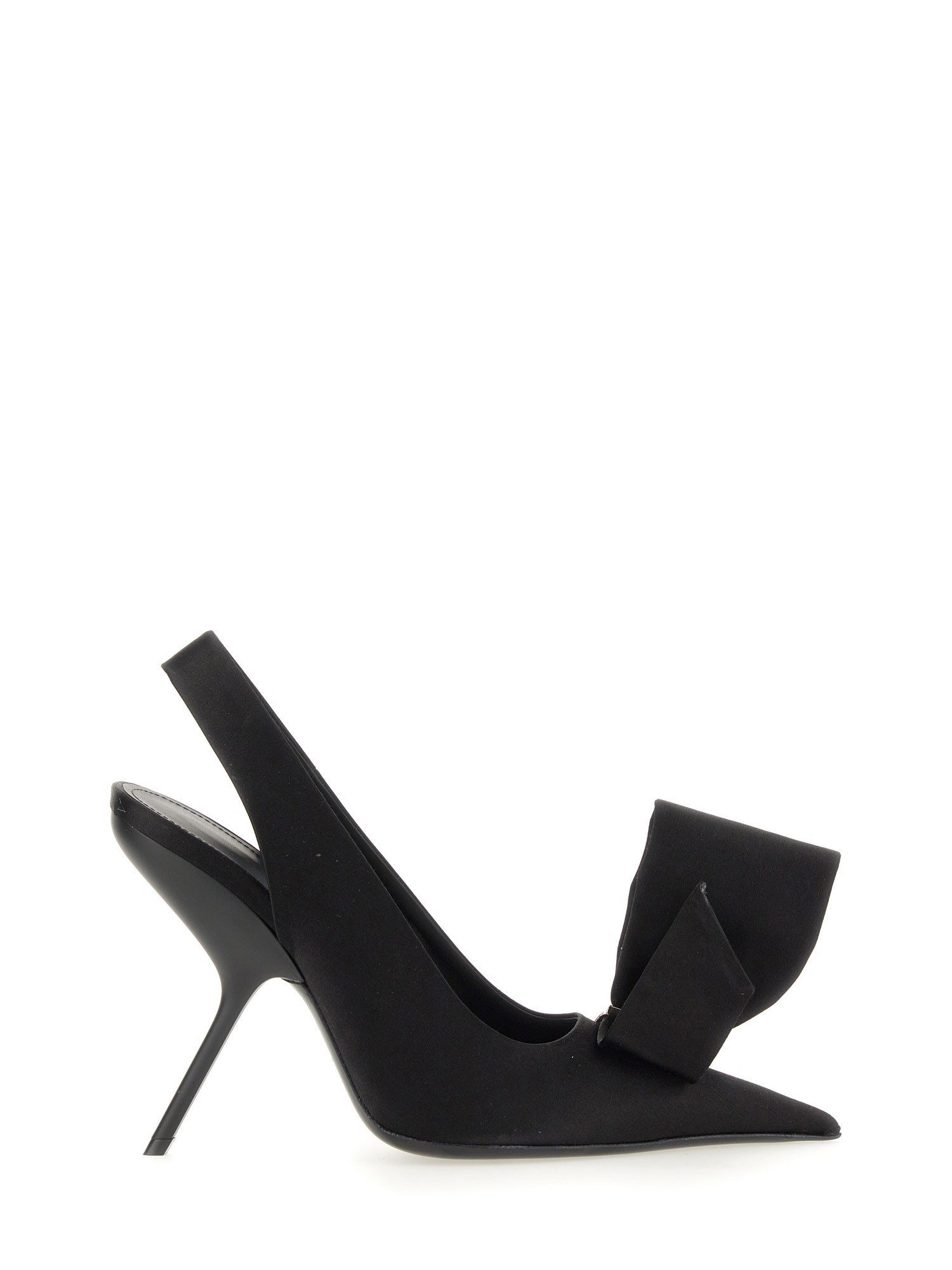 Ferragamo Asymmetrical Bow Sandal In Black
