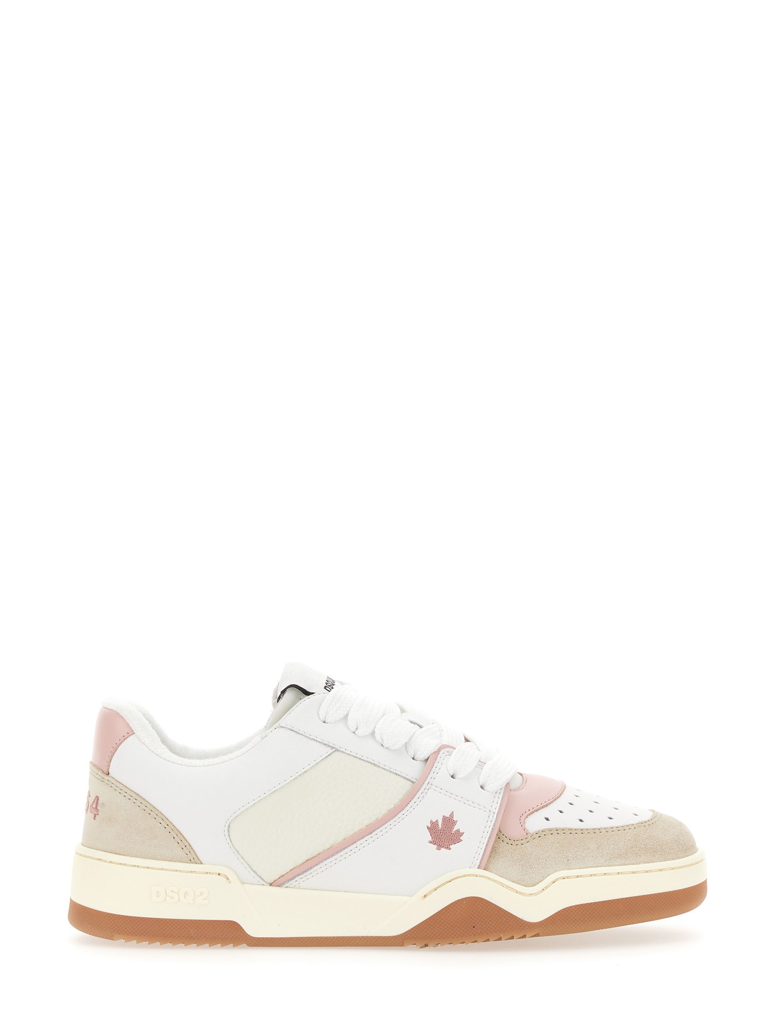 Dsquared2 Textured Leather And Polyamide Sneakers In Multicolour