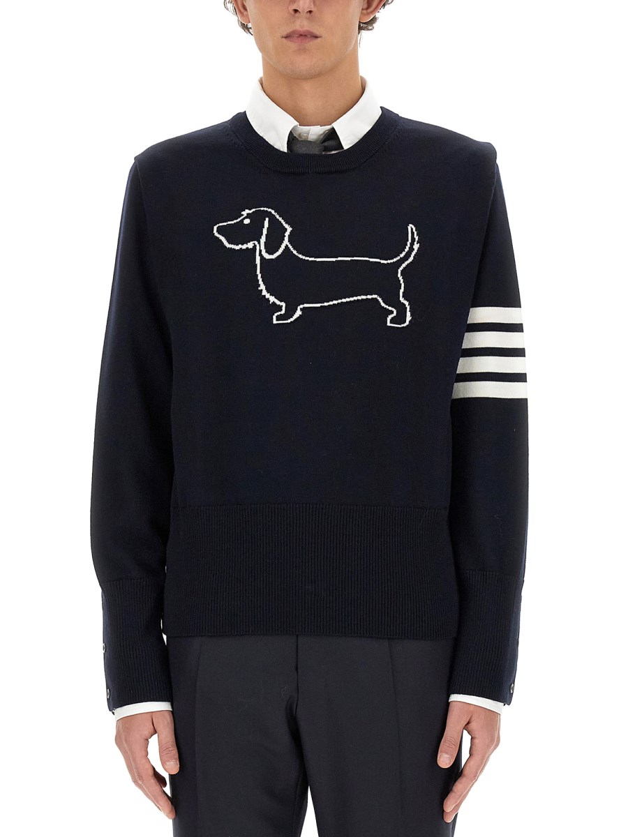 THOM BROWNE MAGLIA "HECTOR" IN LANA MERINO