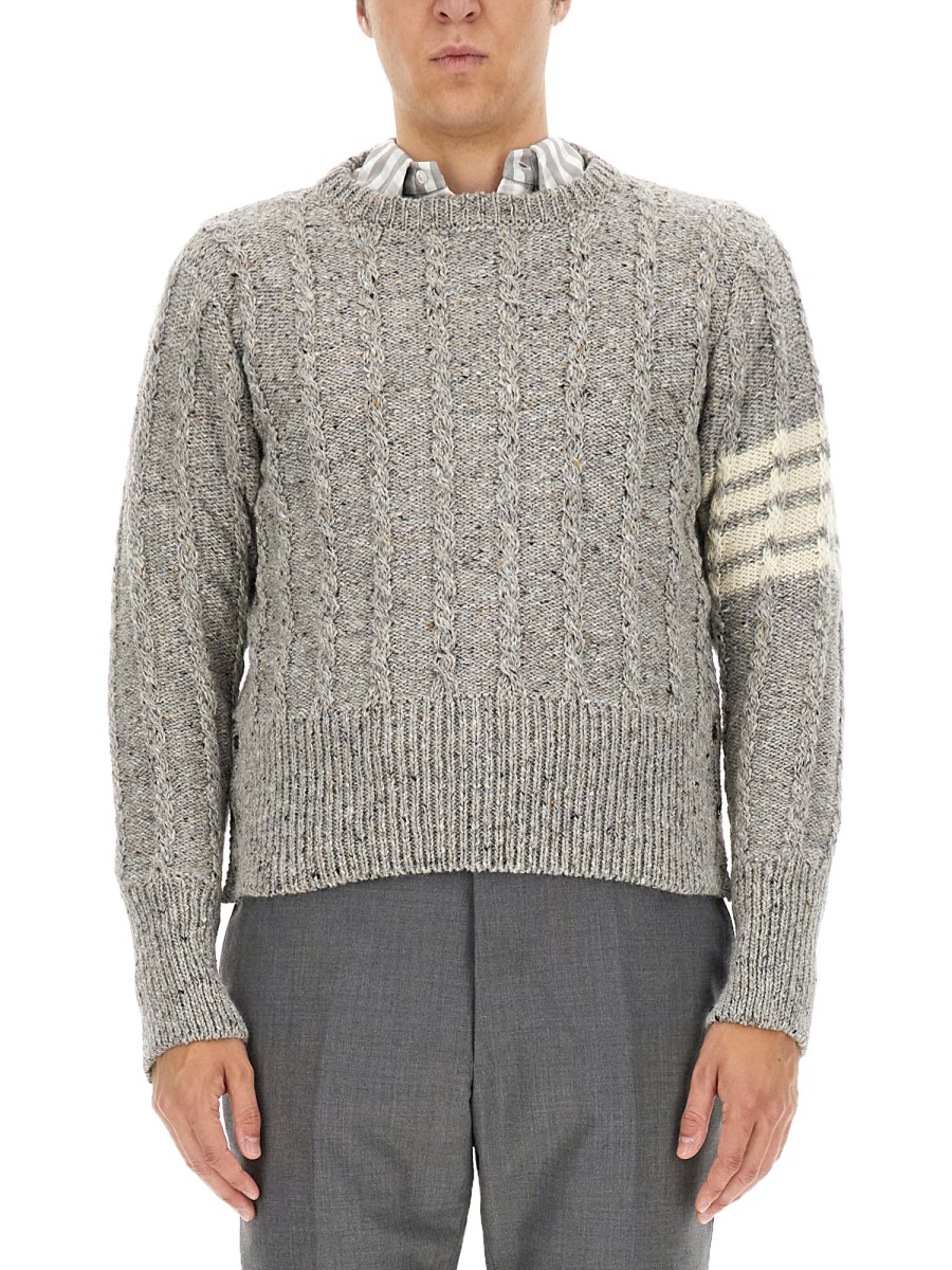 THOM BROWNE MAGLIA IN LANA E MOHAIR