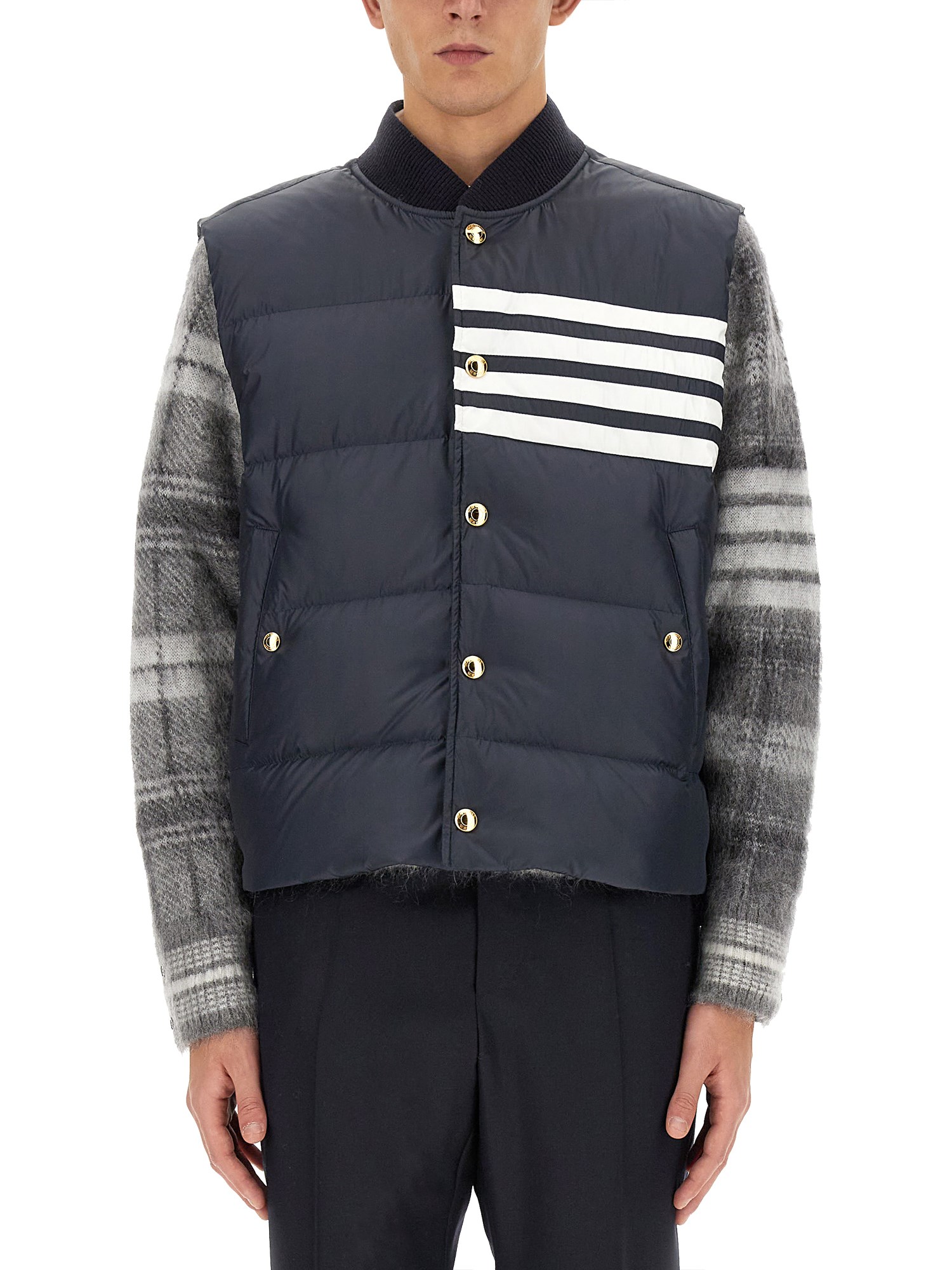 Shop Thom Browne Down Jacket In Blue