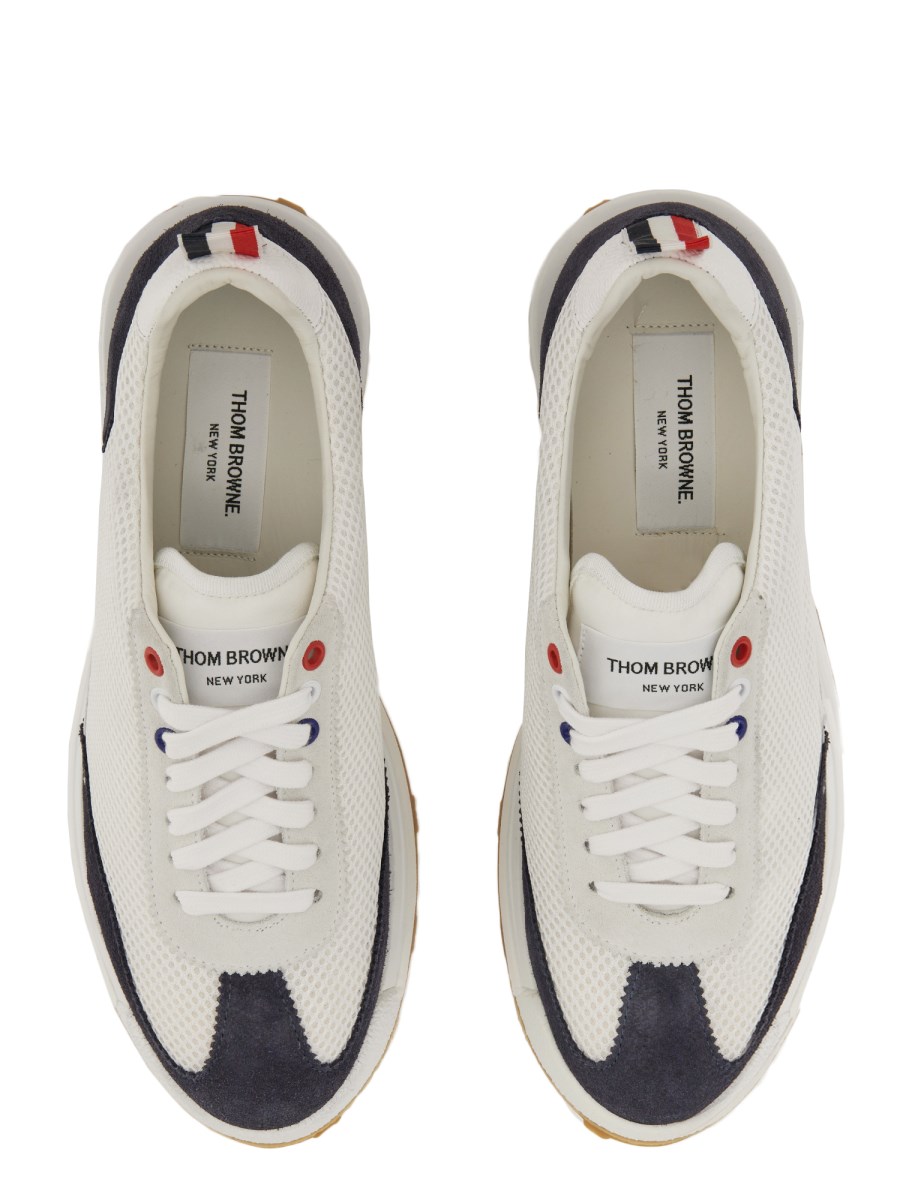 THOM BROWNE - TECH RUNNER SNEAKER WITH SUEDE INSERTS