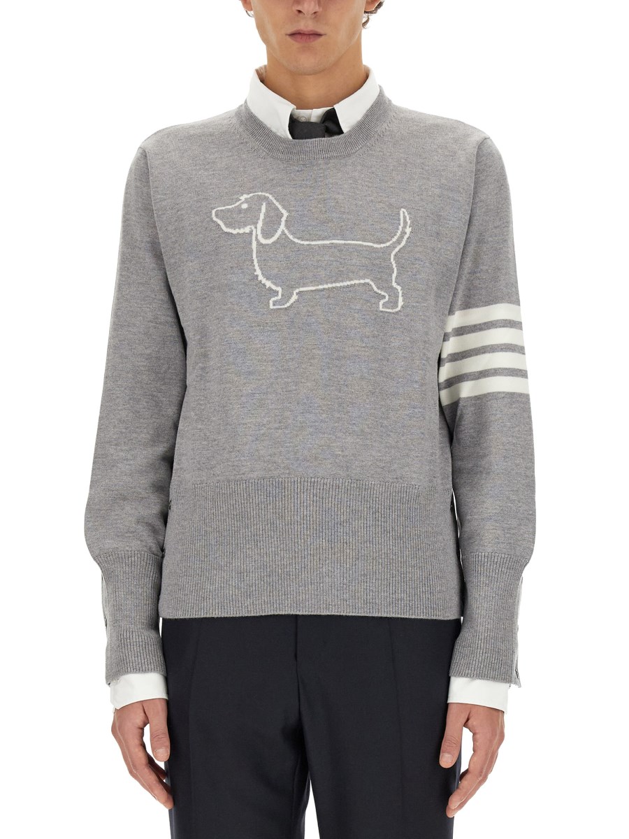 THOM BROWNE MAGLIA "HECTOR" IN LANA MERINO