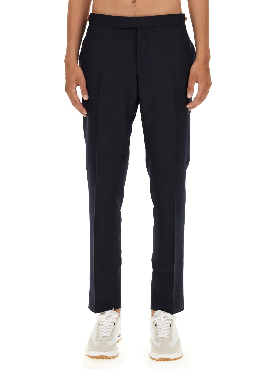 THOM BROWNE PANTALONE IN LANA SUPER 120'S SKINNY FIT