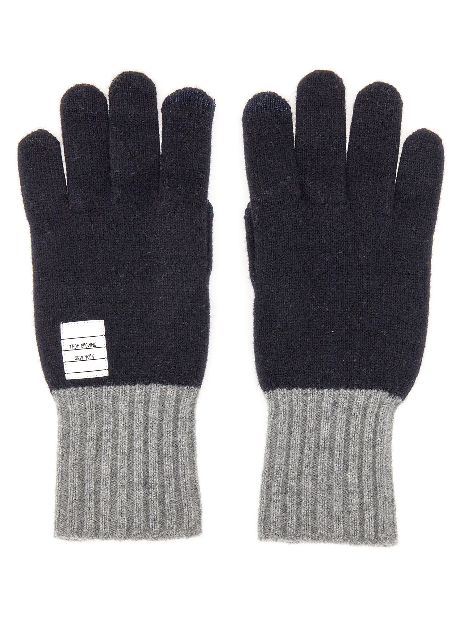thom browne gloves with logo