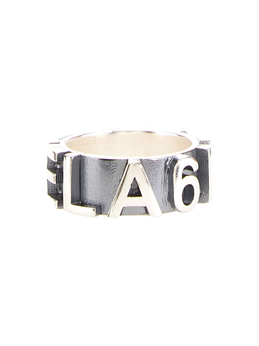 MM6 MAISON MARGIELA - BRASS RING WITH LOGO - Eleonora Bonucci