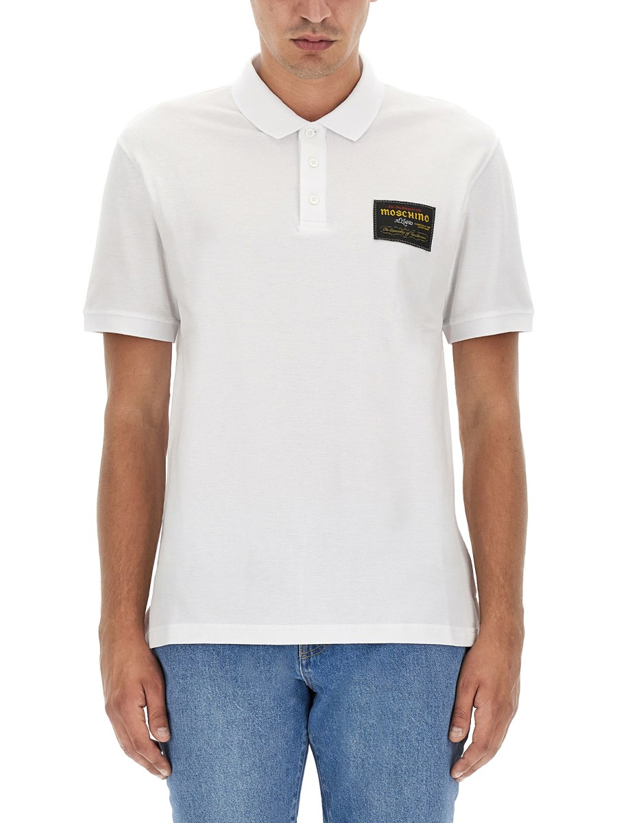 moschino white polo shirt