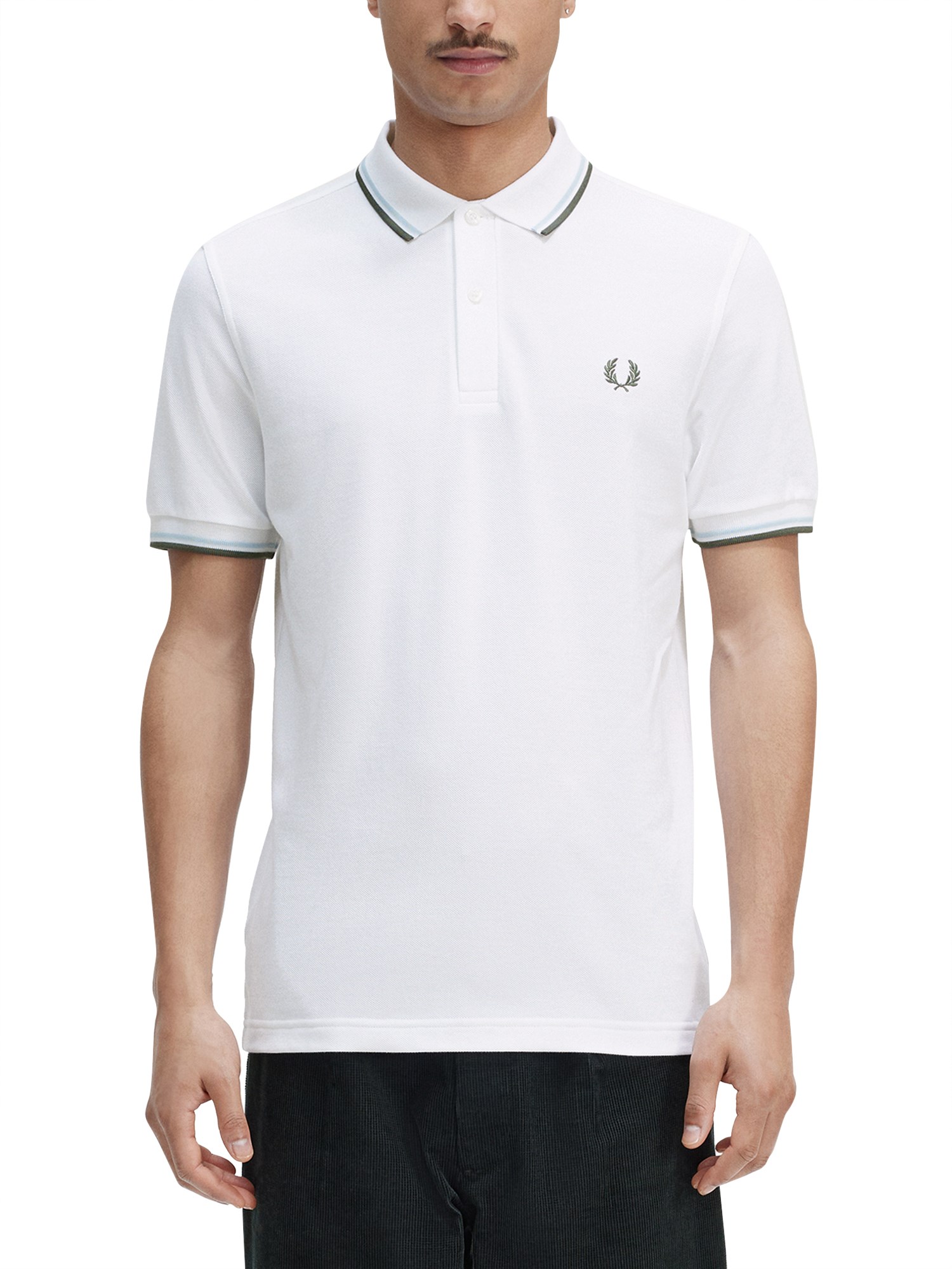 Fred Perry Polo With Logo In White