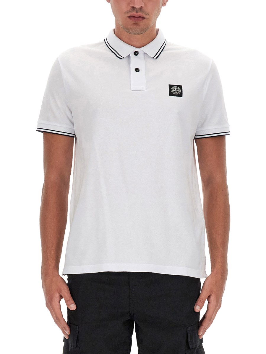 Stone island polo outlet wit