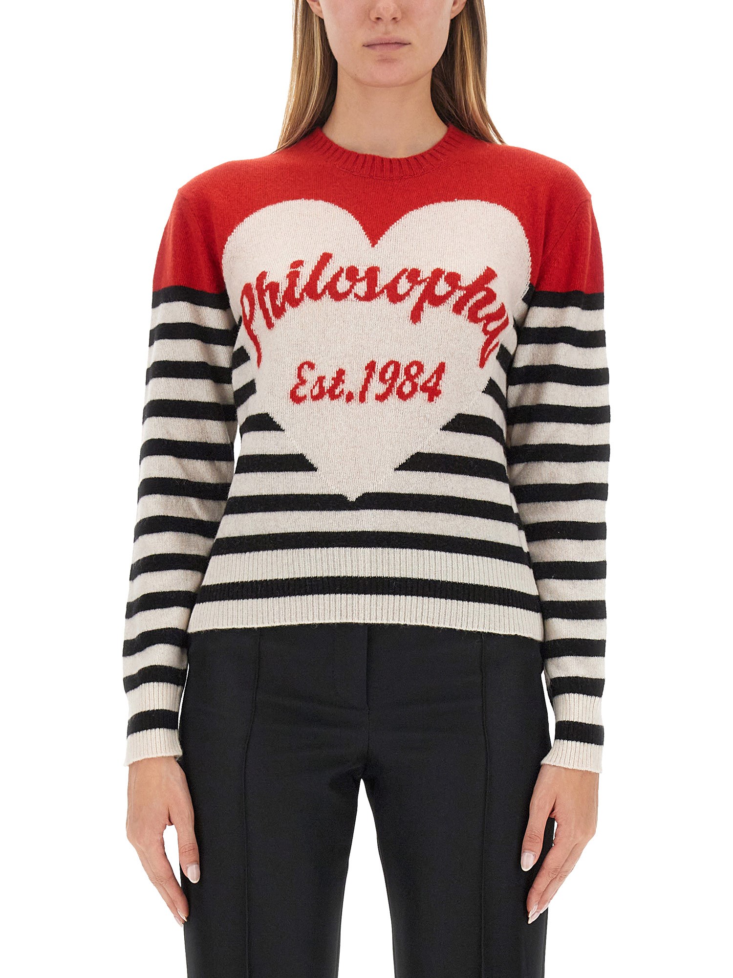 Shop Philosophy Di Lorenzo Serafini Jersey With Logo In White