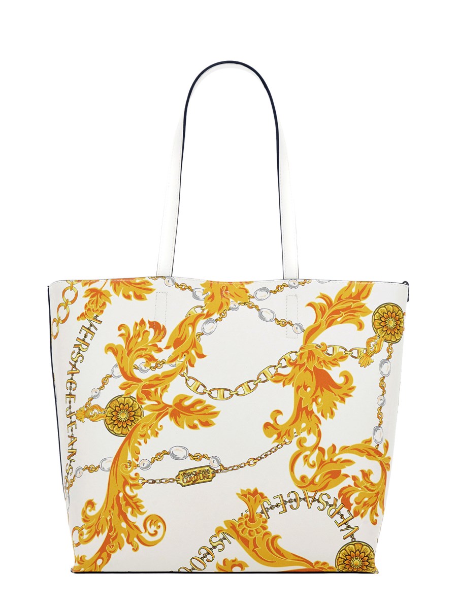 Versace Jeans Couture Reversible Logo-Print Tote Bag - White for Women