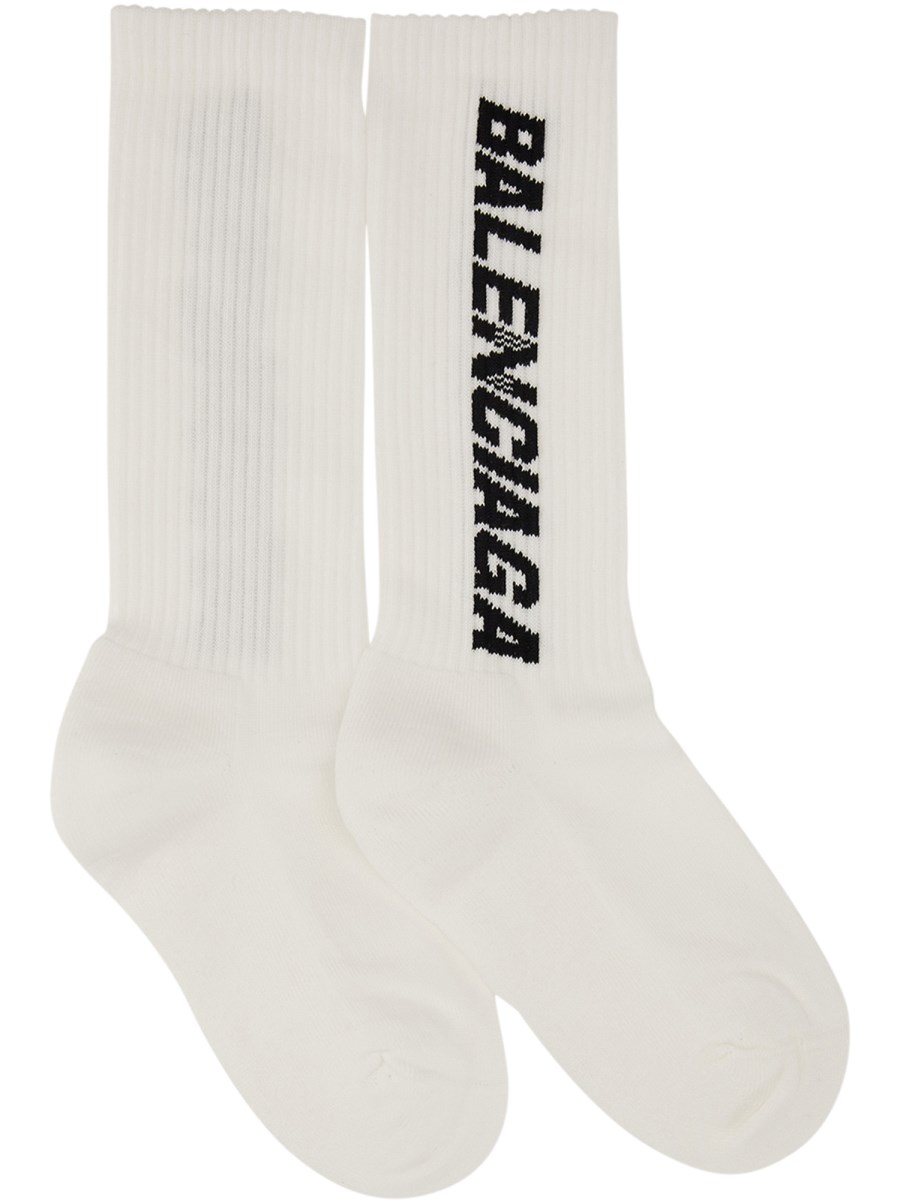 JW ANDERSON - COTTON SOCKS WITH ALL OVER LOGO - Eleonora Bonucci