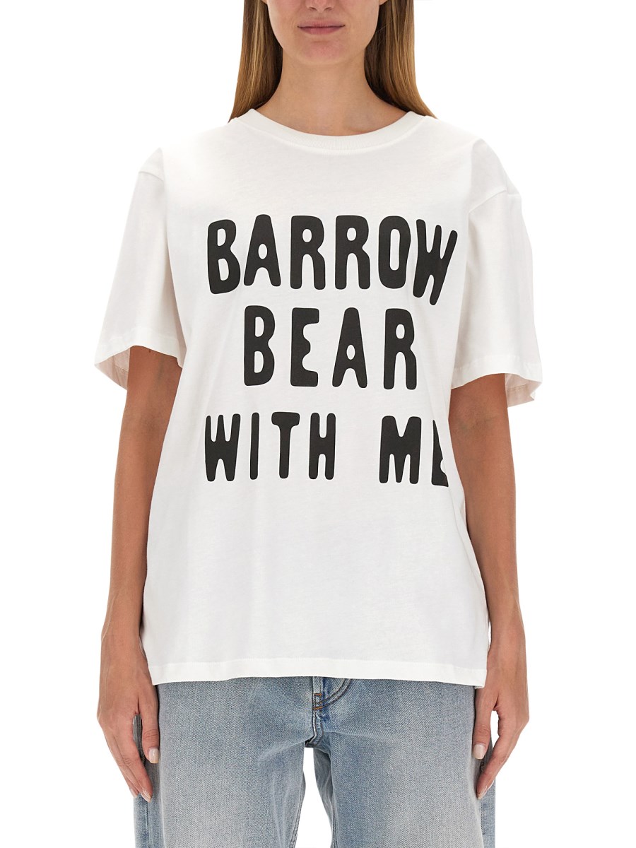 BARROW T-SHIRT IN JERSEY DI COTONE CON STAMPA LOGO