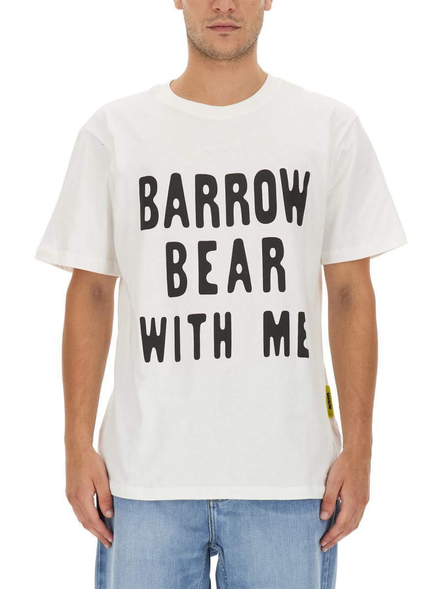 BARROW T-SHIRT IN JERSEY DI COTONE CON STAMPA LOGO