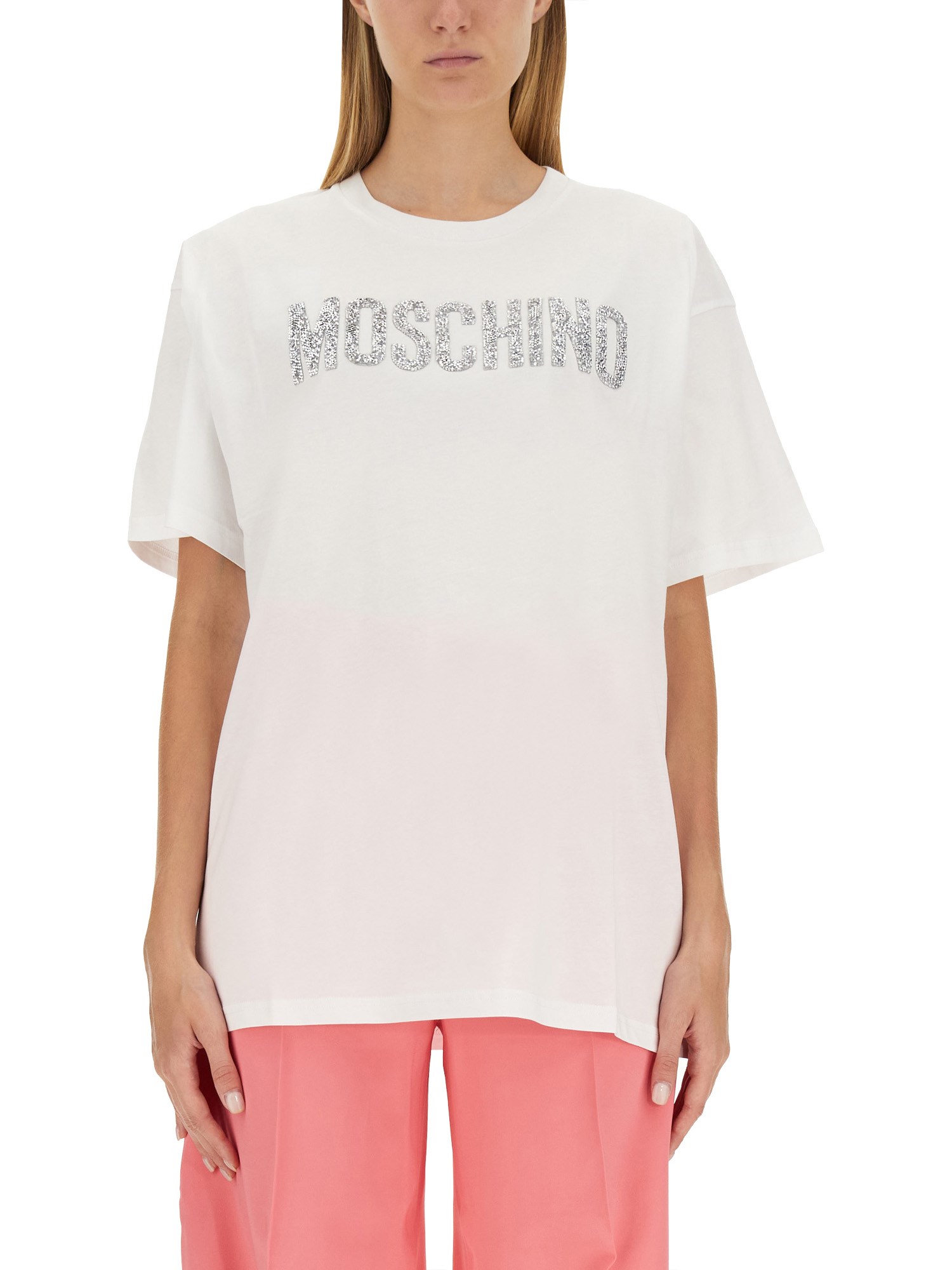 Shop Moschino T-shirt With Logo In White