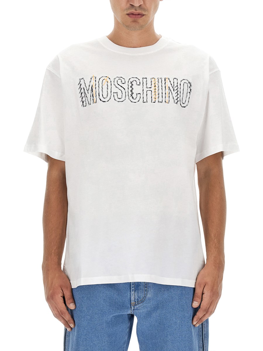 MOSCHINO T-SHIRT IN COTONE CON LOGO