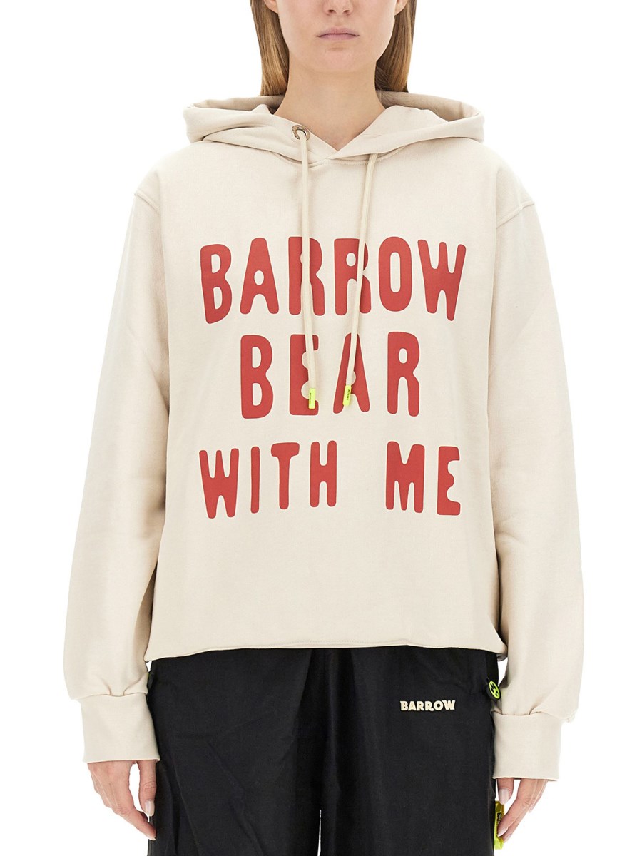 BARROW FELPA IN COTONE CON LOGO